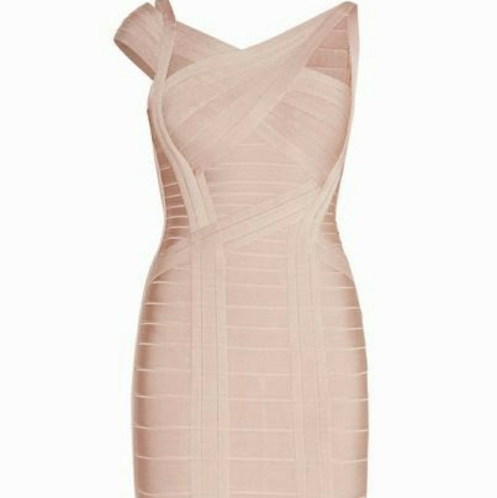 Authentic Nwt Herve Leger Small Vera Nude Bare Dre